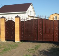 Ворота и калитка "Боярские" классика арочные, КВ4А